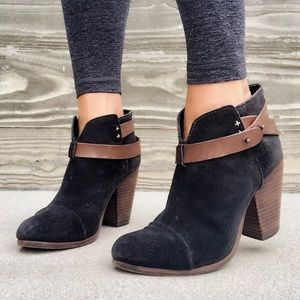 Rag & Bone Harrow Ankle Boot in Black Suede